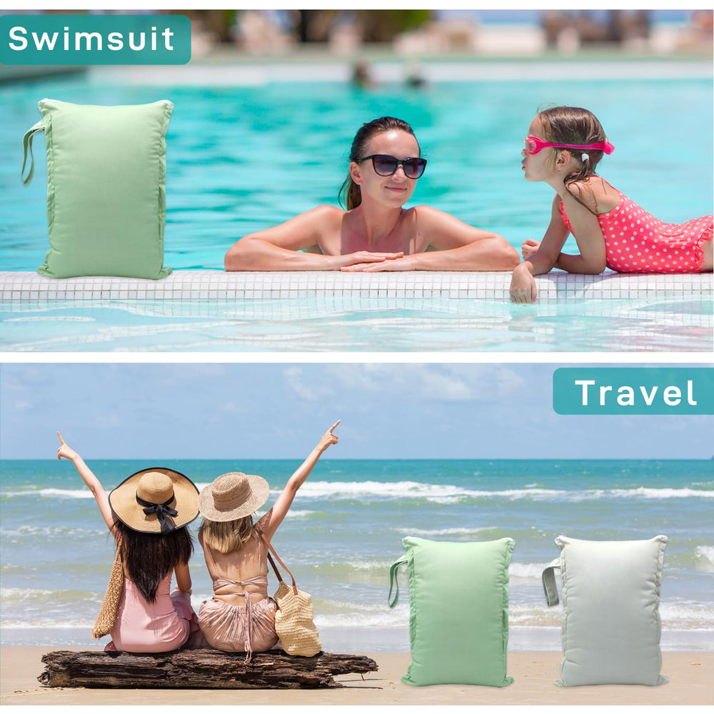 YULUONAPS wet bag folded neatly, ideal travel companion in luggage.