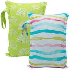 YULUONAPS wet dry bag 2-pack, 30x40 cm, ideal for swimsuits and towels.