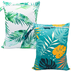 YULUONAPS wet dry bag green leaf 2 keeps swimsuits dry and organized