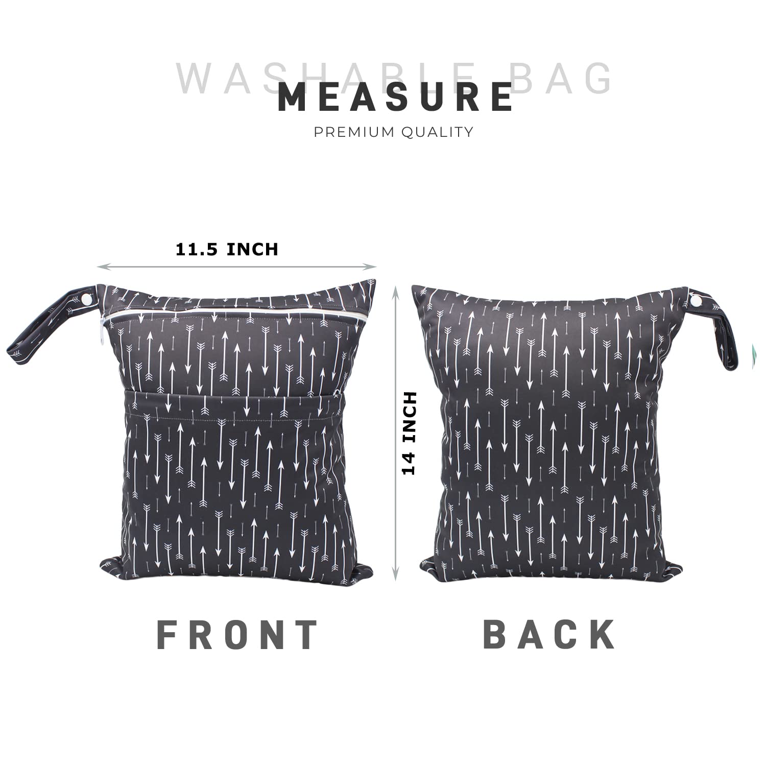 YULUONAPS wet bag two pockets showing separate wet and dry storage.