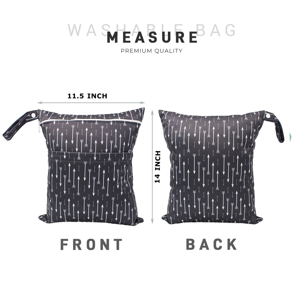 YULUONAPS wet bag two pockets showing separate wet and dry storage.