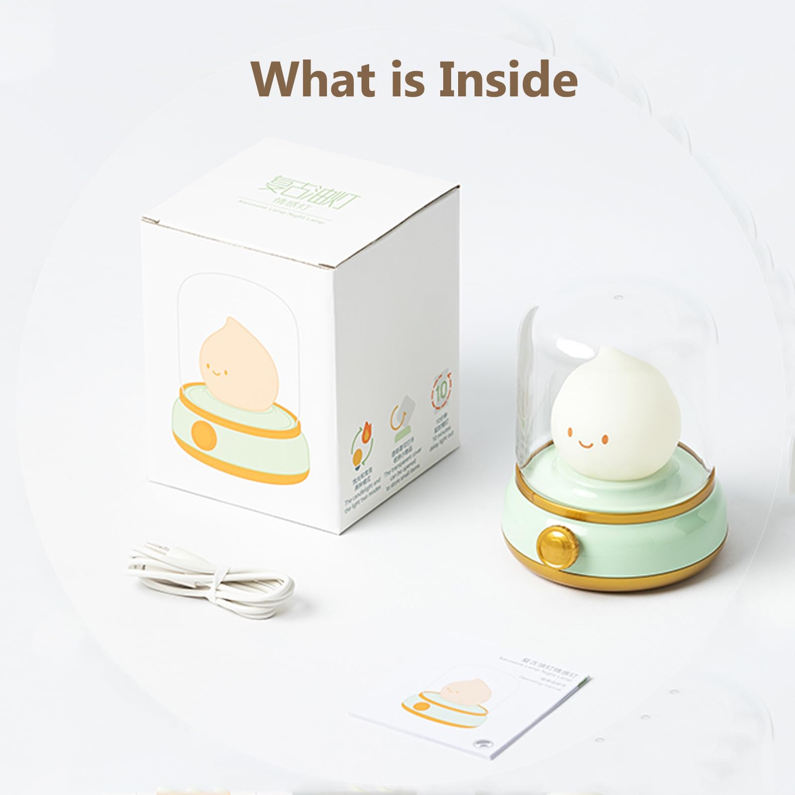 YumeGlint kids room night light safe and flame-free