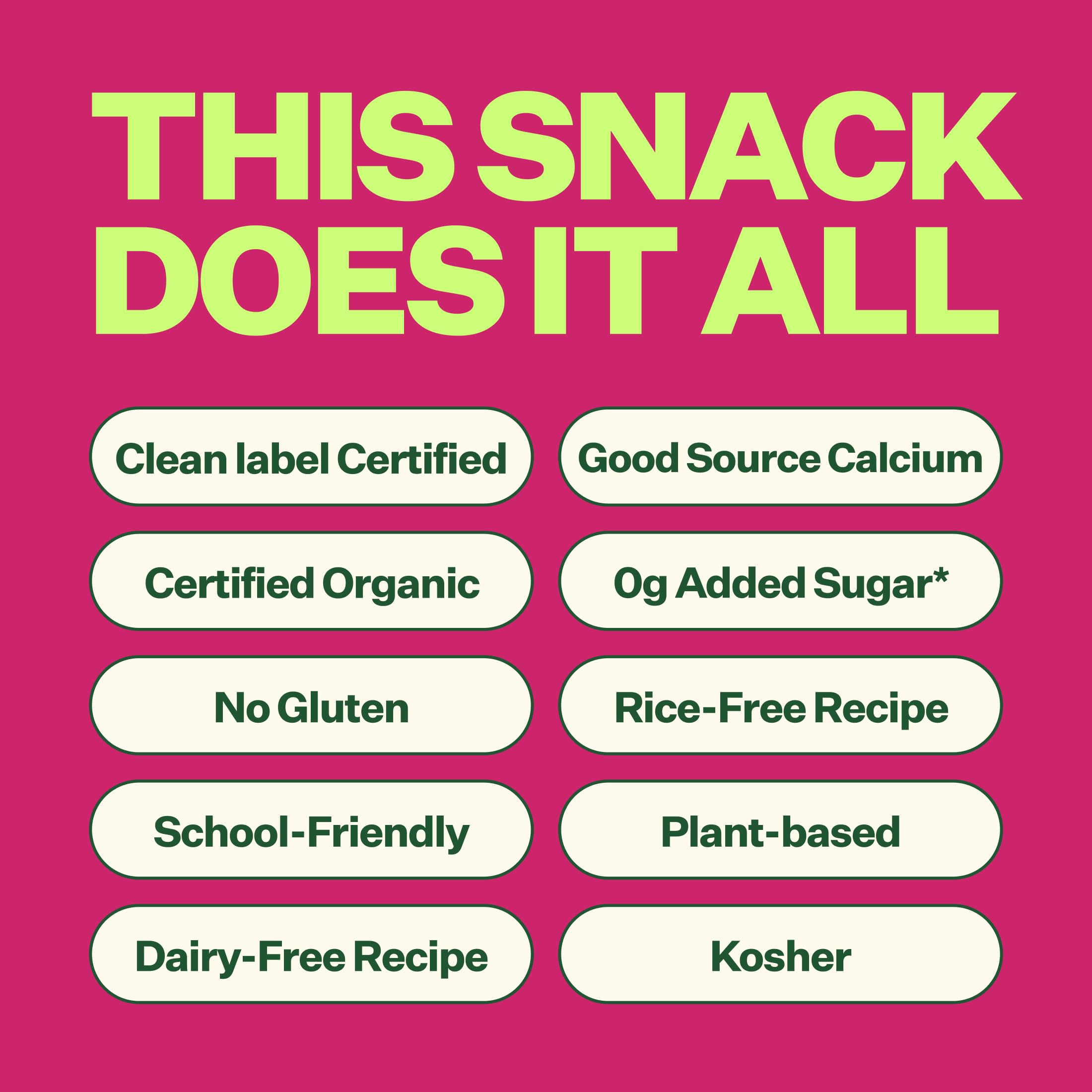 YUMI Smoothie Melts ingredient labels show organic fruits and zero added sugar.