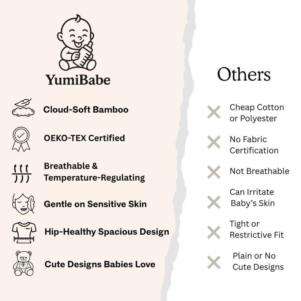 YumiBabe Sleep Sack zipper guard protecting baby’s skin during zipping.