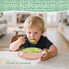 Yummy Sam bowls with removable silicone sleeve for grip and heat protection.