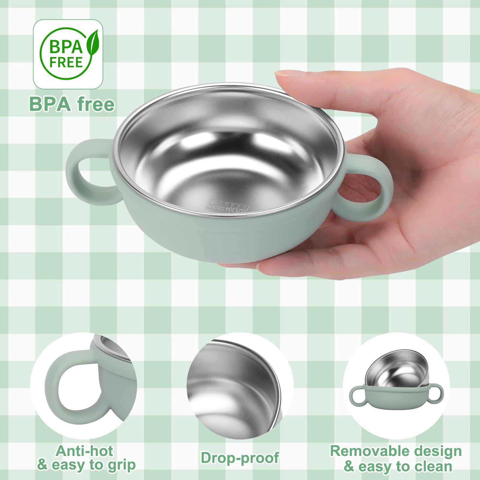 Yummy Sam 250ml capacity bowls help portions for growing toddlers.