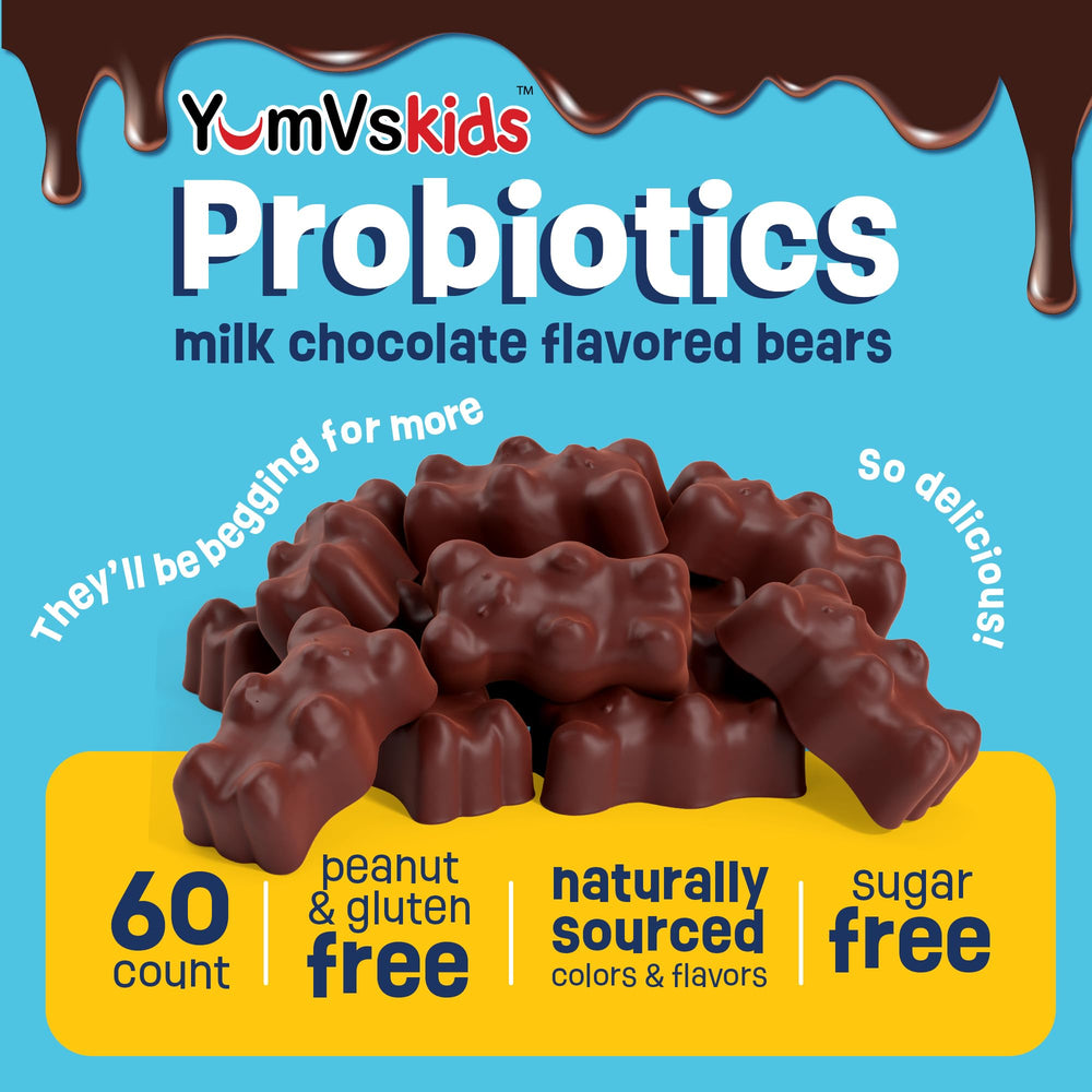 YUM-V'S Kids Probiotics chocolate melts in mouth