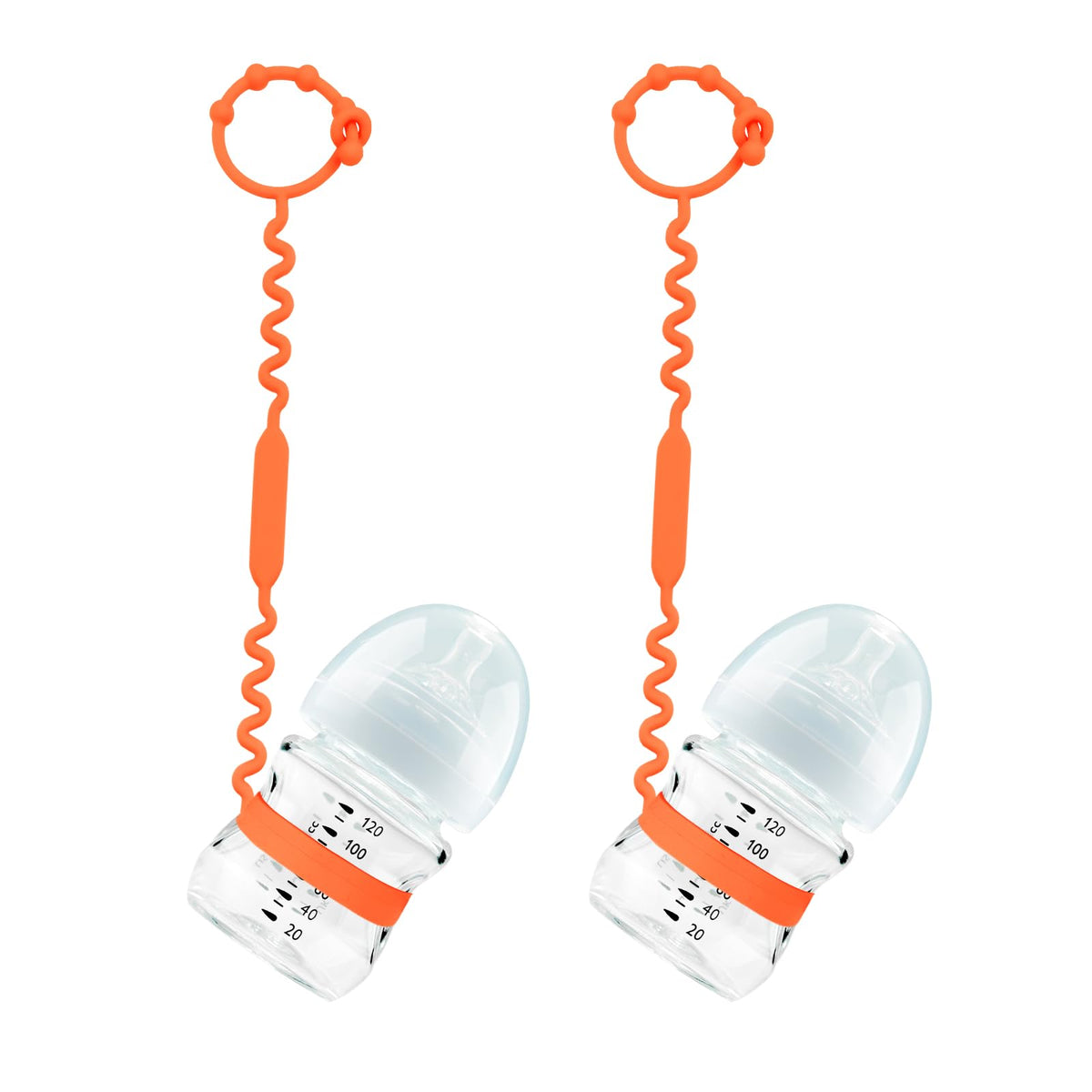 Yunaeduo toy straps for stroller with orange buckle keep toys secure on the go.