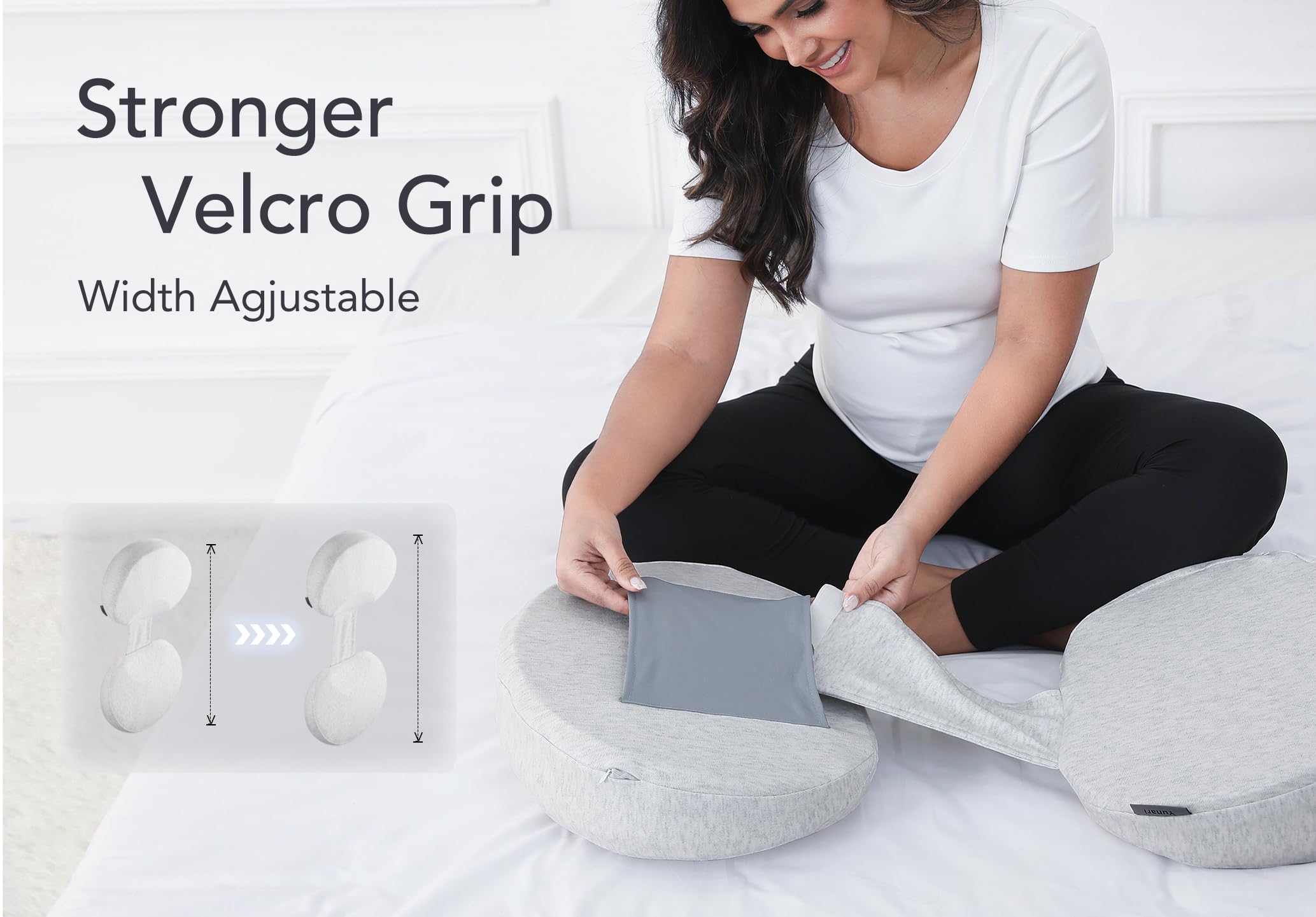 Adjustable length from 24 to 30 inches for flexible maternity support.