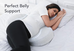 Yunari memory foam maternity pillow contours to the body for side sleepers.