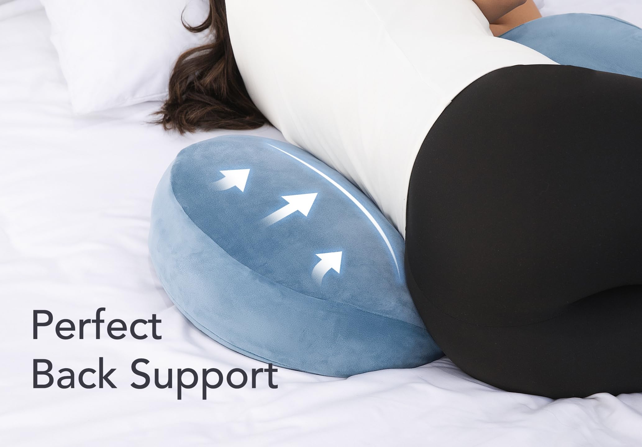 Yunari wedge design provides targeted belly and hip support.