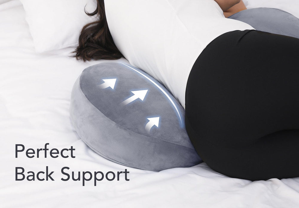 Yunari side-sleeping ergonomic design helps align the spine during rest.