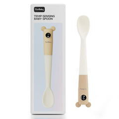 YunBaby baby spoon thermometer usage with instant temp read for safer feeding