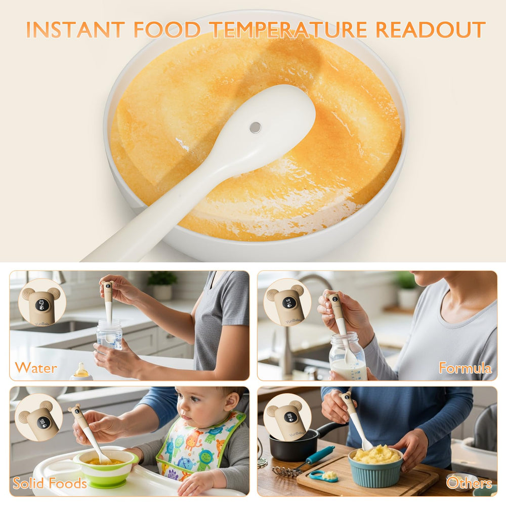 YunBaby ergonomic handle with non-slip grip for comfortable feeding