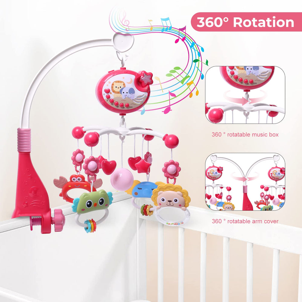 YUNGCHI baby mobile star projection creates a calming night ambience
