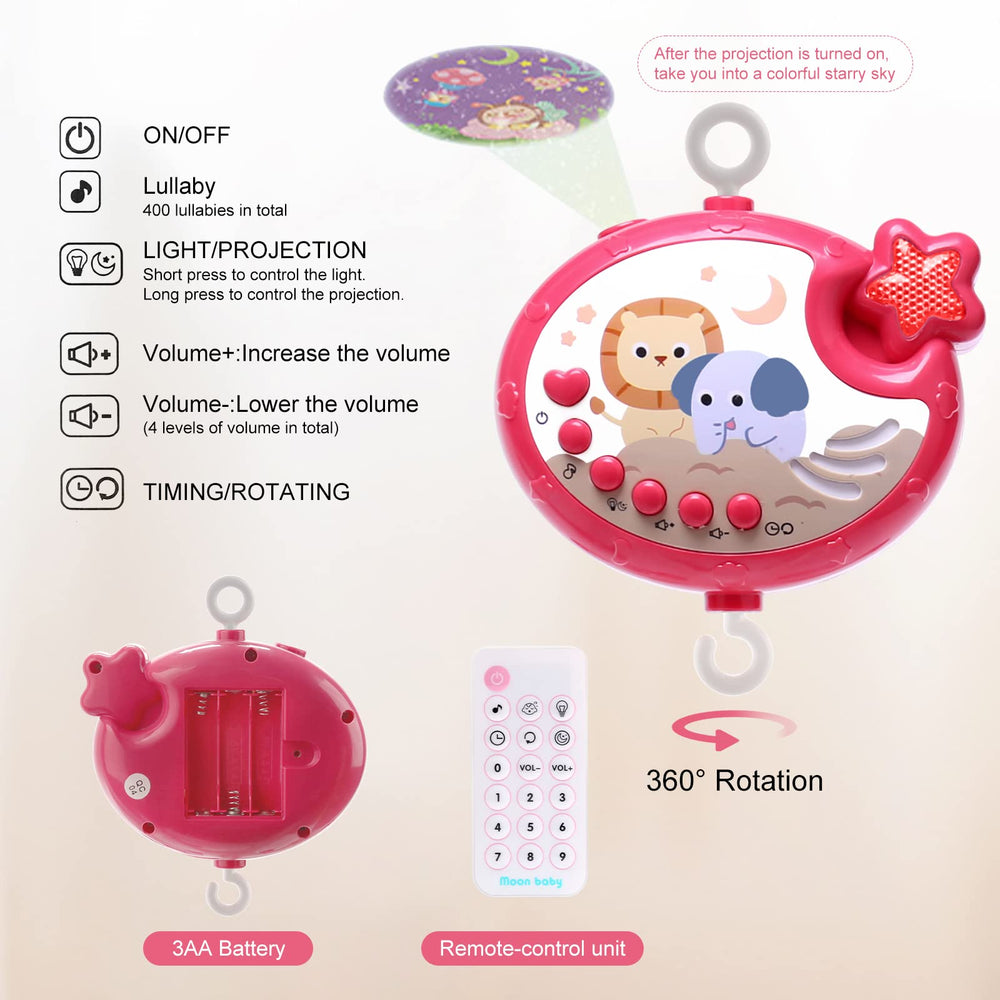 YUNGCHI baby mobile adjustable volume for personalized lullabies