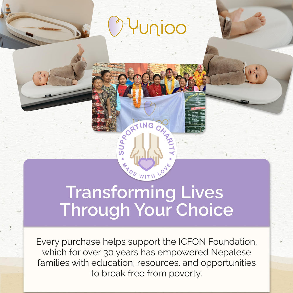 Yunioo baby changing pad designed for easy care and daily use
