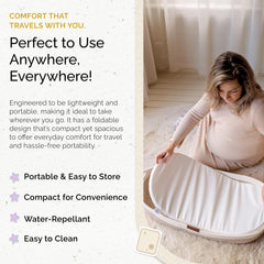 Removable zip cover on Yunioo changing pad for easy cleaning