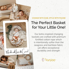 Yunioo portable changing pad features ultrasoft bamboo cover for comfortable diaper changes.