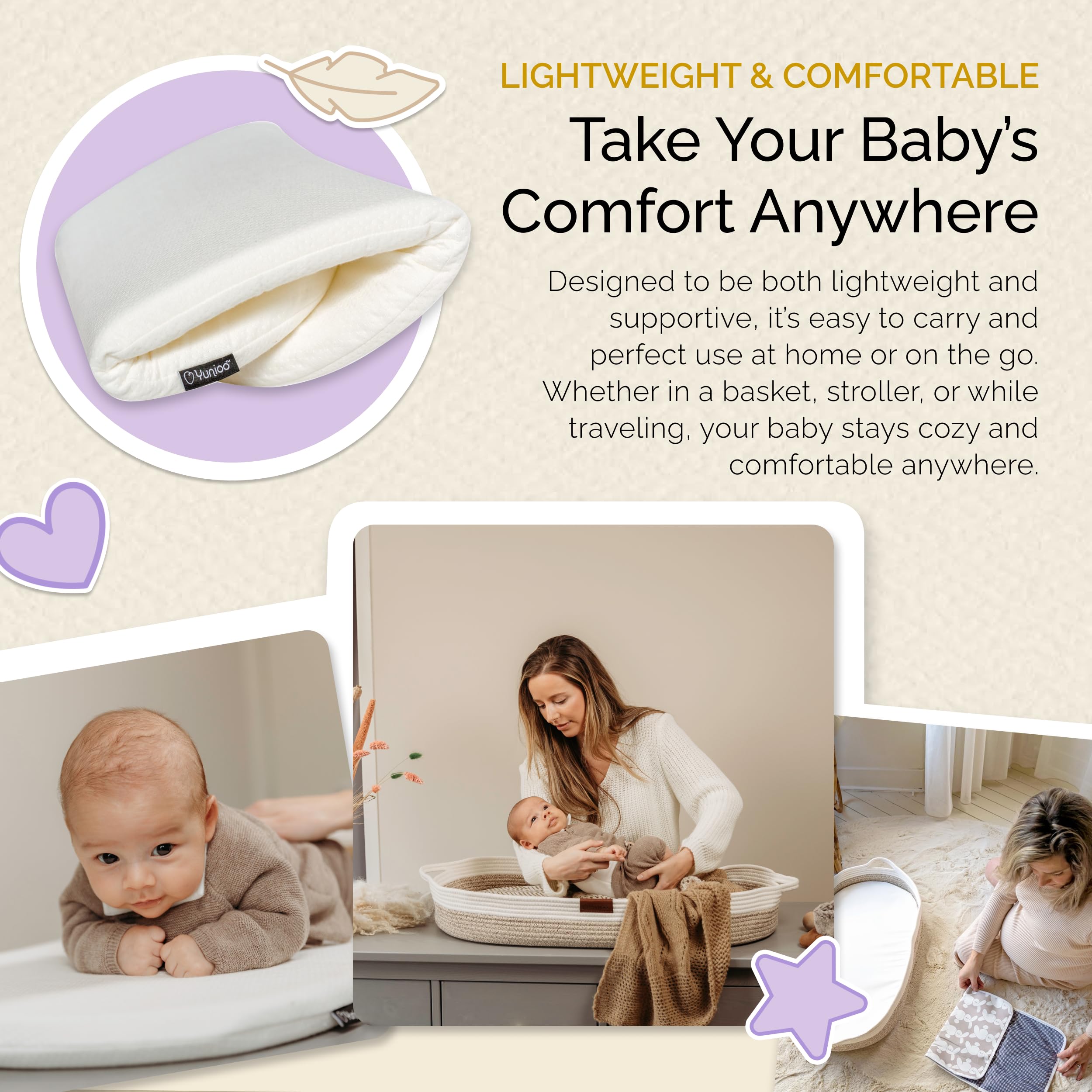 Yunioo foldable changing pad folded for compact storage