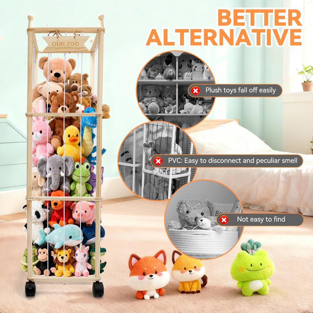 YunSheCSBS multi-tier wooden design maximizes toy capacity