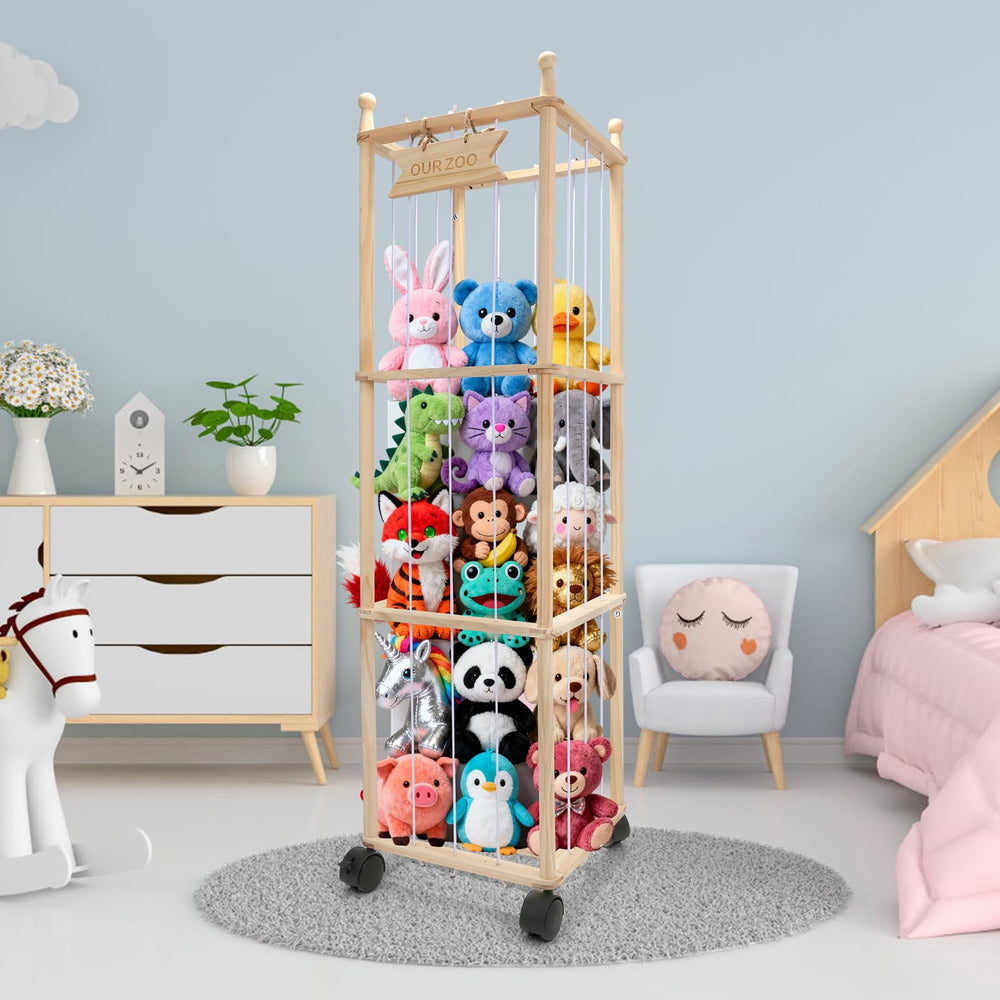 YunSheCSBS wooden nameplate personalizes your plush zoo