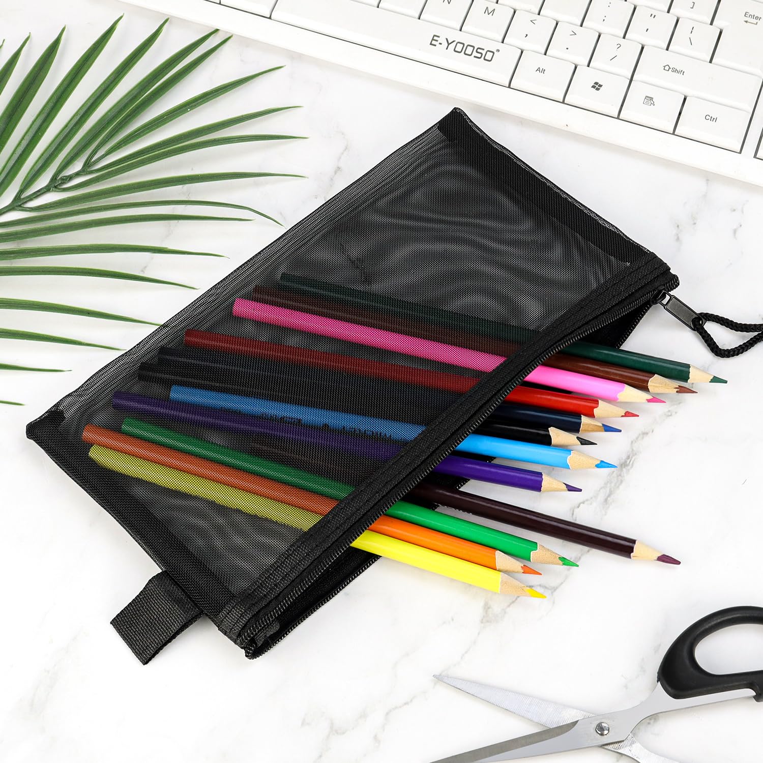 Yuntop mesh pouch used for toiletries and bathroom organization on the go.
