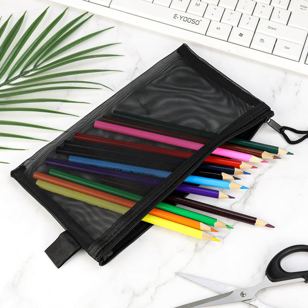 Yuntop mesh pouch used for toiletries and bathroom organization on the go.