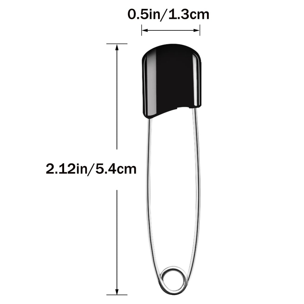 Yuntop safety pin showing stainless steel needle and durable plastic head.