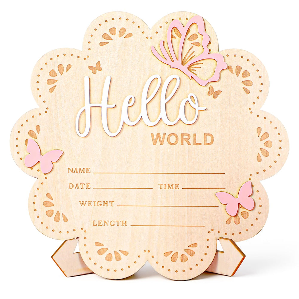 Yuomeaz Hello World sign main baby welcome prop for hospital photos