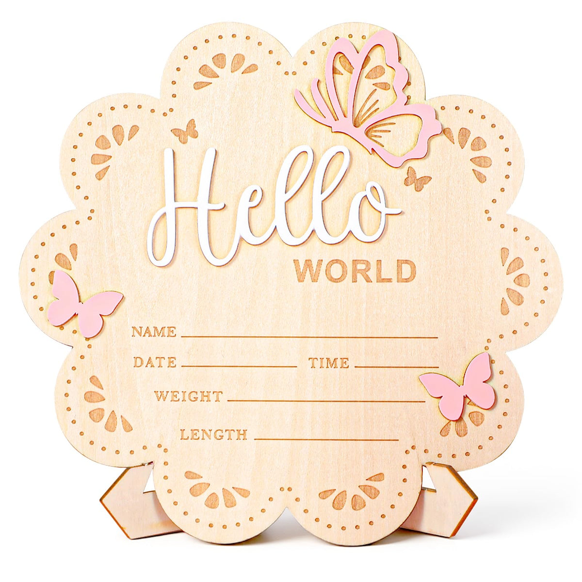 Yuomeaz Hello World sign main baby welcome prop for hospital photos