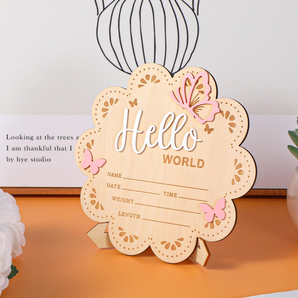 Yuomeaz Hello World sign records height weight and date milestones