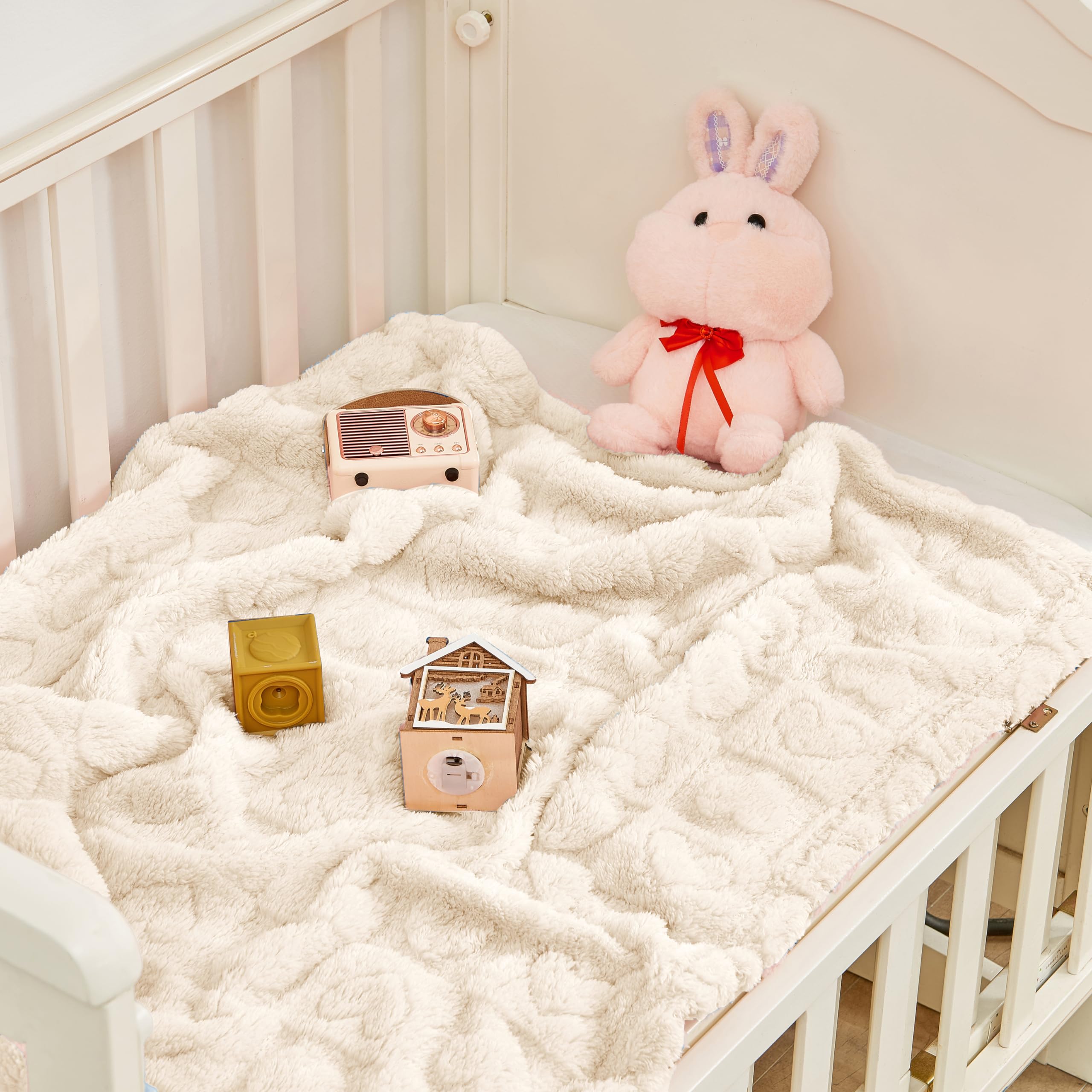Yurhap baby blanket shown in stroller and car seat for on-the-go use