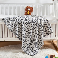 Yurhap leopard blanket demonstrates swaddle and nurse cover versatility for parents.
