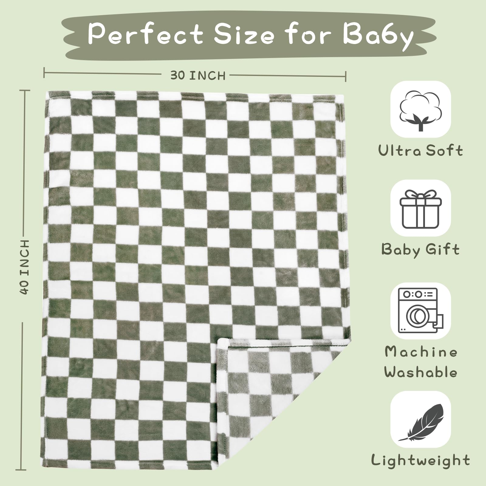 Yurhap checkered baby blanket travel case ready for outings