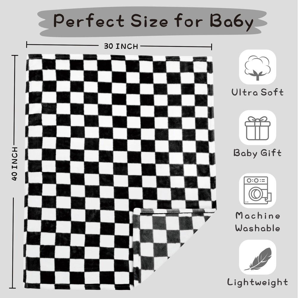 Yurhap checkered baby blanket gift-ready presentation
