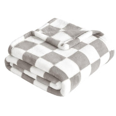 Yurhap checkered baby blanket close-up of soft fabric for gentle skin.