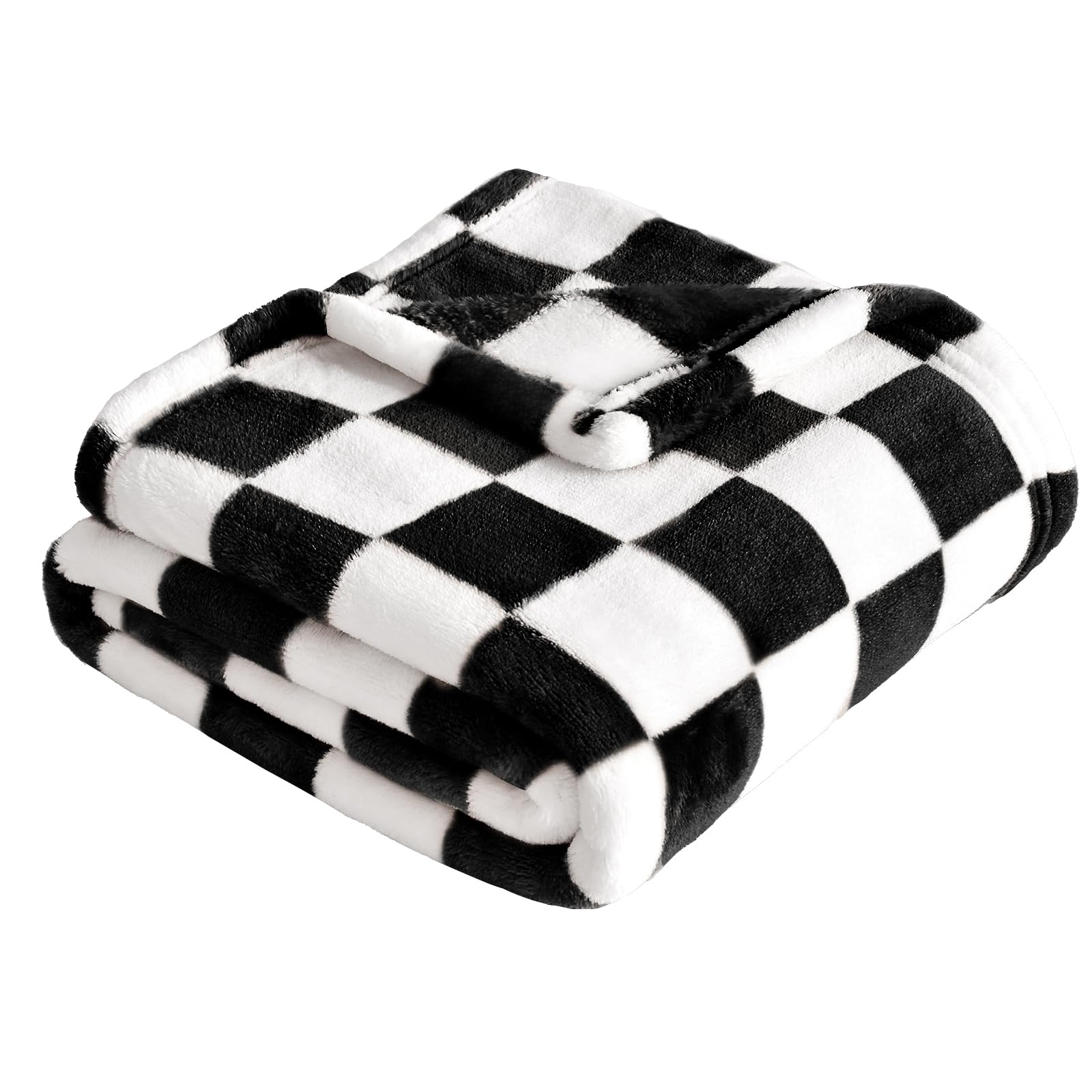 Yurhap checkered baby blanket texture close-up showing ultra-soft microfibre