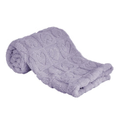 Yurhap fleece baby blanket with heart checkered purple for cozy nursery moments.