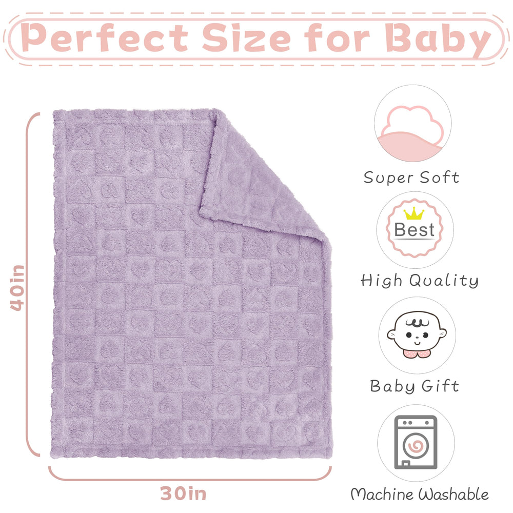 Yurhap gift-ready purple blanket suited for baby showers or hospital visits.