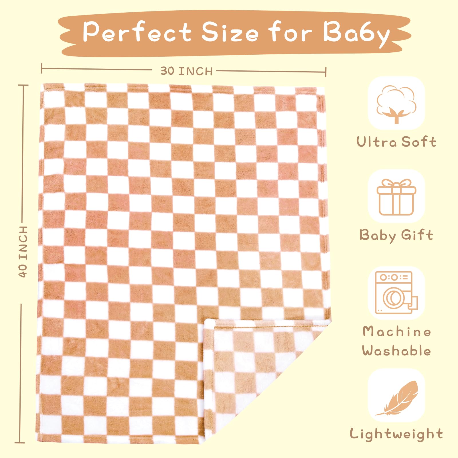 Yurhap checkered baby blanket doubles as pet blanket