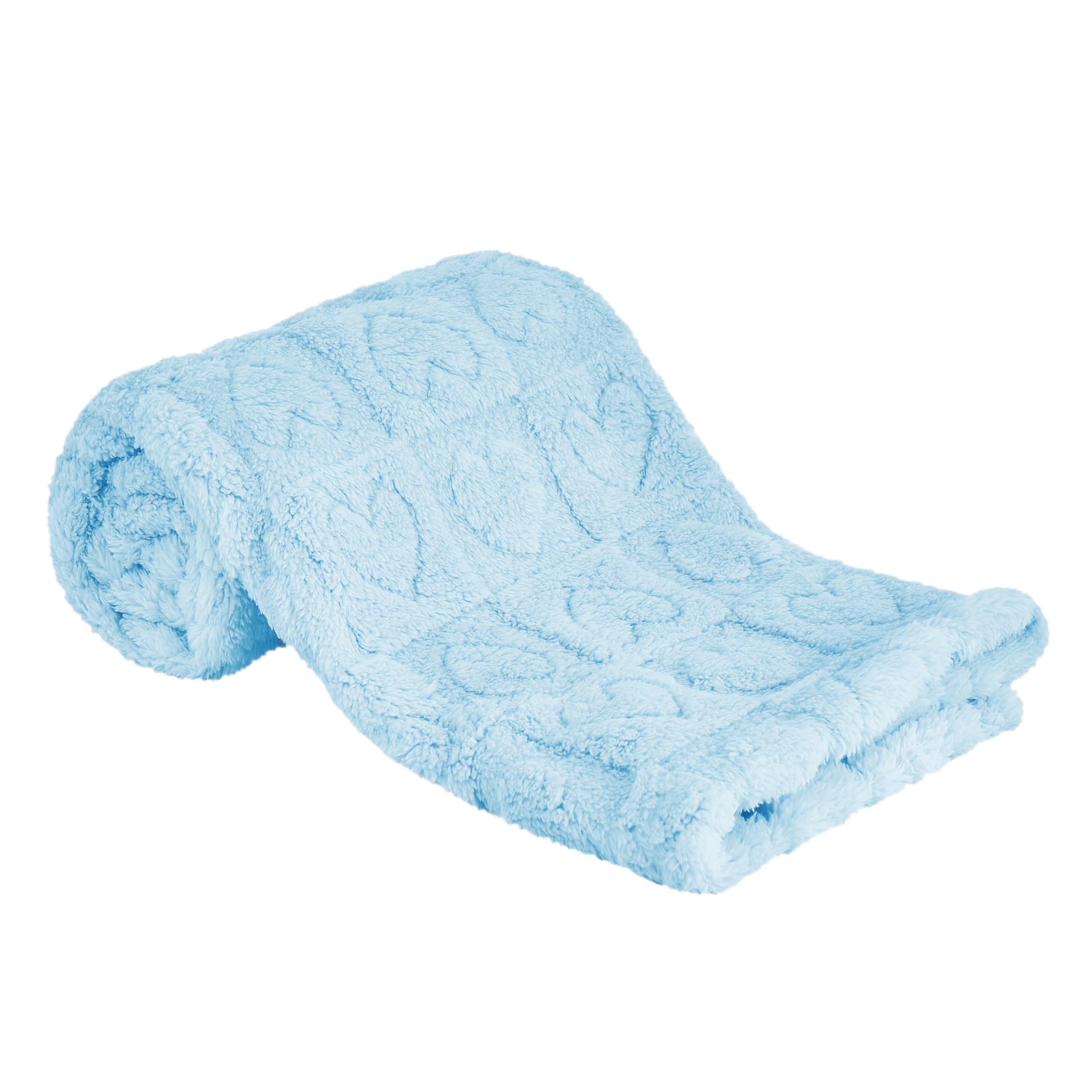 Yurhap Sherpa fleece heart-checkered blanket for babies, cozy on crib or stroller