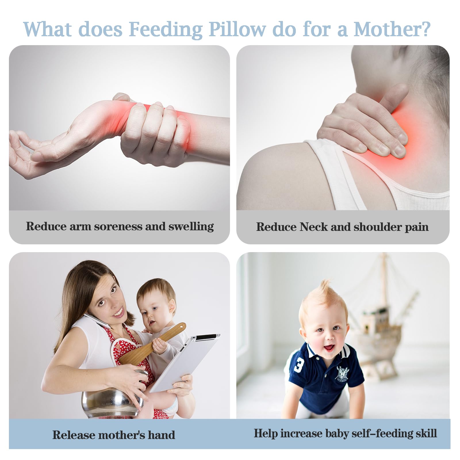 YURRLFUA arm and wrist relief pad reduces caregiver fatigue.