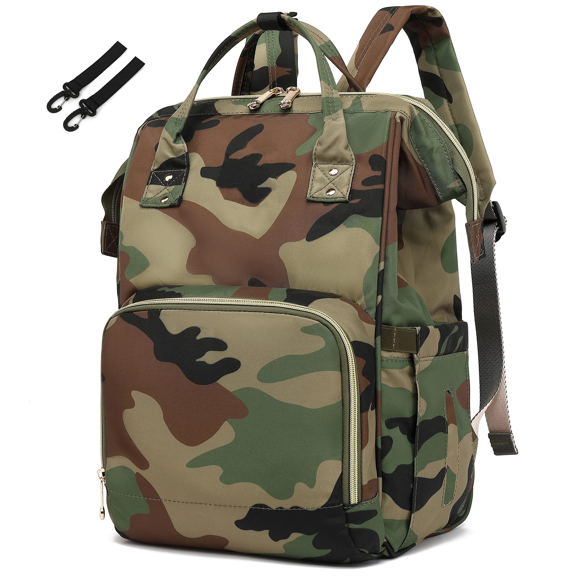 Yusudan camo diaper bag backpack with a large main compartment for baby essentials