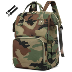Yusudan camo diaper bag backpack with a large main compartment for baby essentials