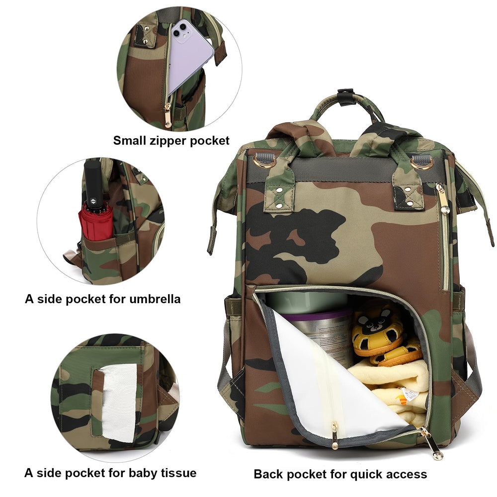 Yusudan diaper bag with waterproof oxford fabric protects gear