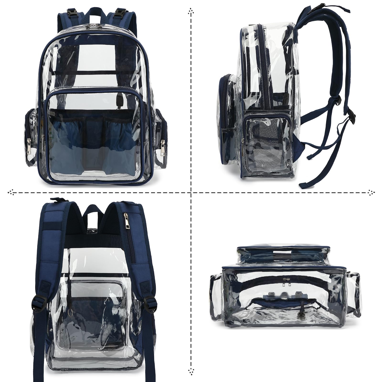 Yusudan Clear Diaper Bag Backpack lightweight design for comfortable all-day use.