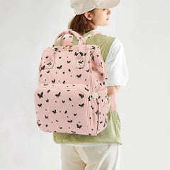 Yusudan Corduroy Diaper Bag insulated pockets keep bottles at safe temperatures.