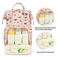 Yusudan Corduroy Diaper Bag main compartment holds diapers and clothes neatly.