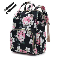 Yusudan floral diaper bag backpack keeps baby essentials organized for moms on the go